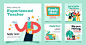 Free vector hand drawn teacher career instagram posts
