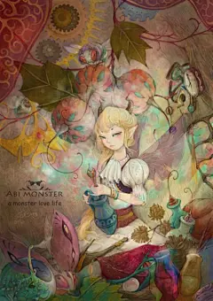 国人画师 林茹敏 的《精灵》 - 插画图片_插画师_插画壁纸_场景插画_yidodo.net - 意兜兜