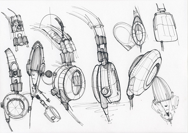 【手绘干货】耳机设计草图