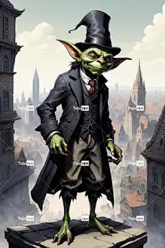 Ai产生的 狗头人 巨魔 幻想 特点 3D 渲染 神秘 童话故事