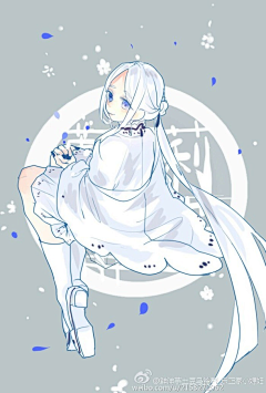 浮生落羽采集到手绘-花间美人