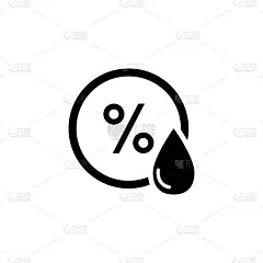 Humidity icon in transparent style. Climate vector素材-花瓣网
