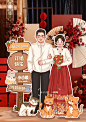 提前把订婚宴的造型画出来做人形立牌绝赞