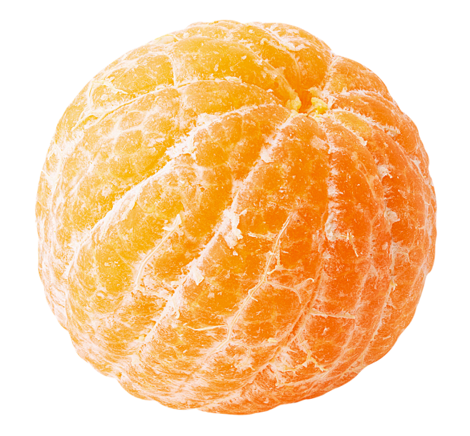剥开的橘子