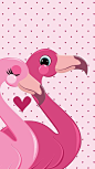 flamingo love birds iphone wallpaper free download