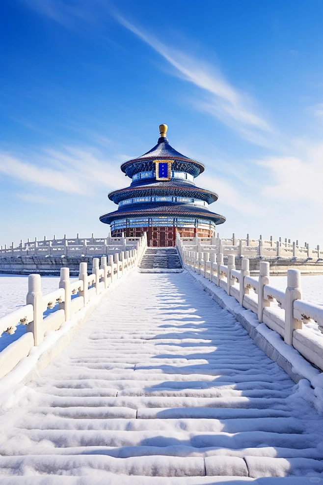 雪景I北京天坛图片_旅游-海报宣传图片素材-花瓣网