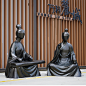 抽象仿铜人物雕像古代音乐装饰模型大型琴棋书画园林景观雕塑摆件-淘宝网