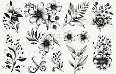 当代艺术，动物，鱼类，鸟类，蜜蜂，树叶，熊猫，SVG