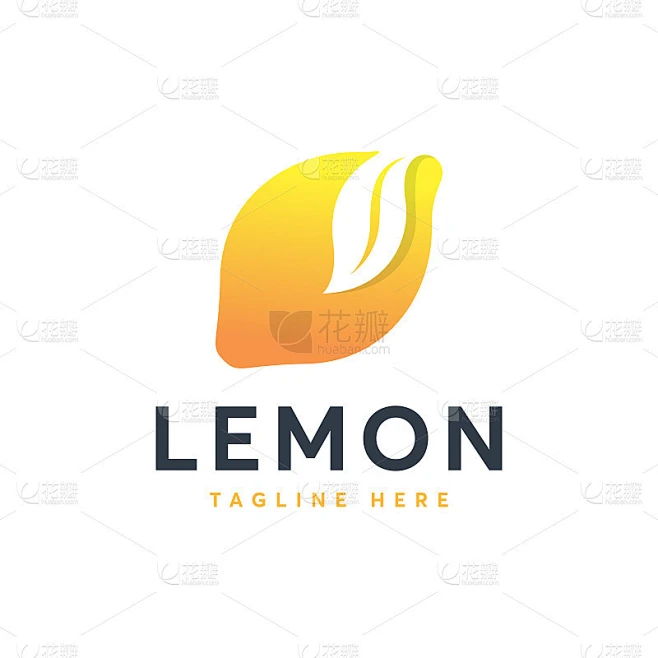 鲜柠檬酸橙标志模板矢量，柠檬水果标志图标素材-花瓣网