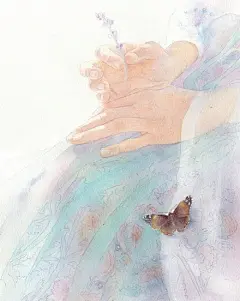 你的手上有光，温暖着我的心房。｜来自俄罗斯画家Masha Kurbatova水彩作品