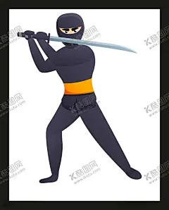 手绘忍者剑客 【酷图网】手绘忍者剑客,手绘忍者,手绘剑客,忍者,剑客