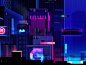 mirage_08 explore city night game video retro futur neon illustration