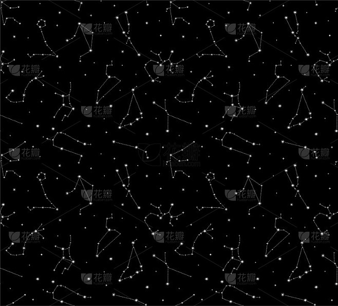 星象星座的星空。