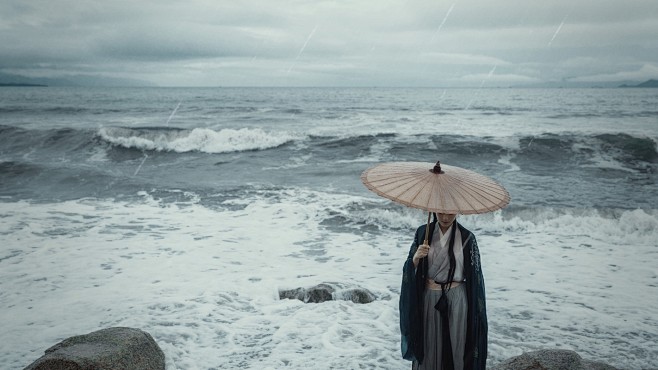 碧海潮生曲_人像_POCO摄影,古风