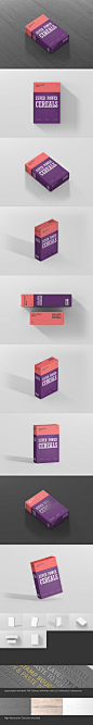 高分辨率和易于定制的包装盒子VI样机展示模型mockups