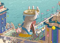 爱马仕插画师画的巴黎奥运会海报 - 小红书