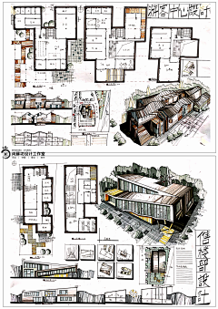 尚蘇坊设计工作室采集到建筑设计/建筑块体/建筑师手绘