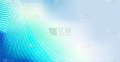 抽象背景与许多重叠的几何。蓝色系的颜色。