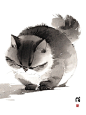 插画｜水墨猫3 - 小红书