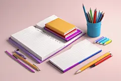 颜料校园学习工具元素插画