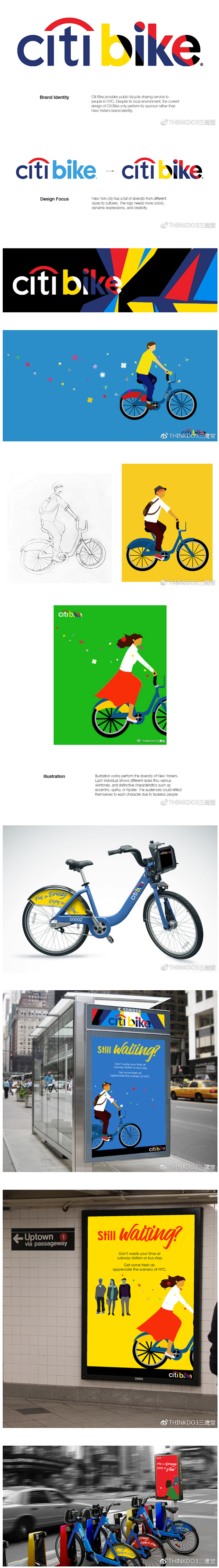Citi Bike共享公共自行车品牌形象...