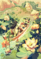 节气游记_鸦鱼虾__插画师作品_涂鸦王国gracg.com