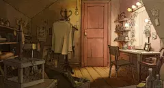 Backgrounds from The Illusionist / L’Illusionniste - Directed by Sylvain Chomet - Created by Pathé and Django Films :                              