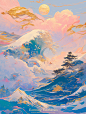 新中式背景素材