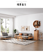北欧实木沙发小户型现代简约创意储物家用日式三人位客厅布艺沙发-tmall.com天猫