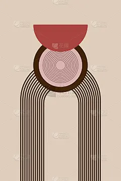 极简主义波西米亚海报或T恤印花设计