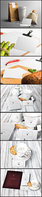 VI VI设计 包装 餐厅饭店咖啡餐饮食品行业VI素材智能贴图模板下载