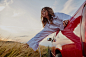 Fashion  female fields model pickup truck summer car editorial fashion photography woman