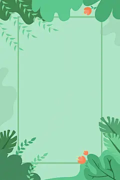 春季绿色清新风高清海报背景ps分层源文件桃花樱花春天节气中国风