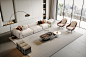 现代沙发茶几组合SU模型-室内设计-拓者设计吧