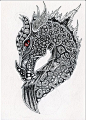 Zentangle Dragon #dragon #tattoos #tattoo: 
