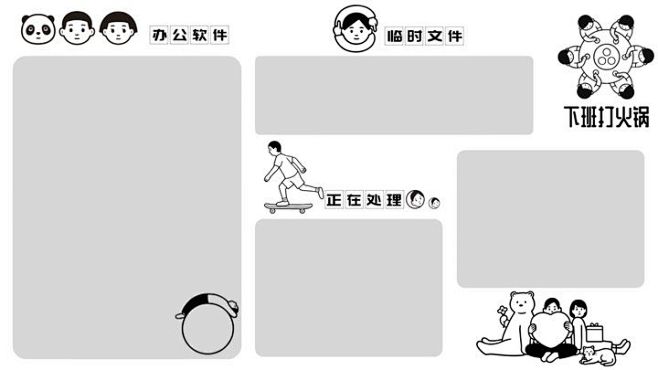 有没有实用又好看的电脑分区壁纸？ - 知乎 : 重点是比较实用，让电脑桌面整洁点