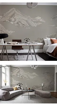 美良现代简约灰色壁纸北欧风格客厅墙纸墙布无纺布定制壁画背景墙-tmall.com天猫_4127357204