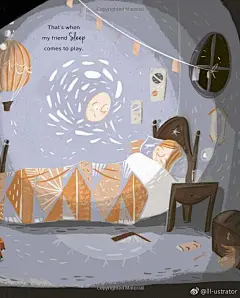 ❤️❤️插画师Hannah Peck即将出版的绘本《My Friend Sleep》，风格很不一样，超级超级超级超级喜欢哒！！！
购买链接（拿走不谢）：O网页链接
@果子YNZ 果子插画课堂#ill插画分享##绘本分享##自由插画师养成记##零基础插画#插画分享#插画分享# ​​​​...展开全文c
