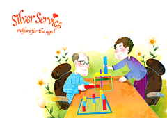 老年人玩玩具图片