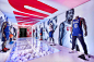 Nike USAB - Air Hangar Environment | ASTOUND : ASTOUND was engaged to solution engineer and build the Nike Air Chamber Cube, an environment that had a custom corridor called the Legends Vault.