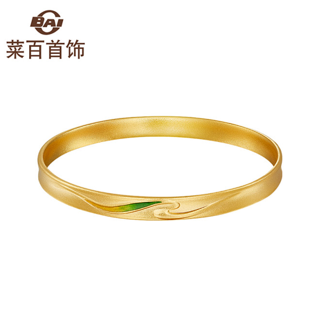 菜百首饰 黄金手镯 敦煌丝路秘境系列黄金...