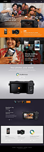 SOny Xperia camera/phone website design