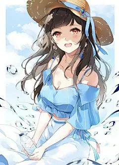 校园风.女生.动漫.人物.唯美.封面.底图.素材. 遗爱发