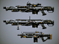 Planetside Arena - Nanite Systems assault rifle, Ranulf Busby | Doku : Concepted, modelled and textured a legendary assault rifle with various attachments.  Limitations dictated that no unique textures or bakes were used.  All detail achieved via weighted