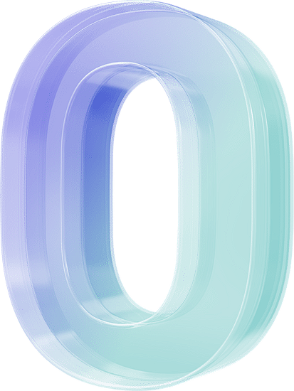Number 0 Glass 3D Re...