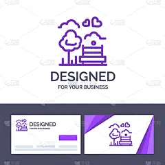 公园,创造力,名片,模板,品牌名称,可爱的,家庭,休闲,坐,相伴