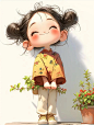 AI图 Q版卡通小娃
