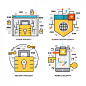 Security designs collection Free Vector