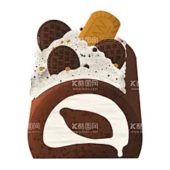手绘甜点蛋糕  - 源文件下载【酷图网】手绘,插画,甜点,蛋糕,巧克力,饼干,曲奇饼,蛋糕卷,可可粉,奥利奥,