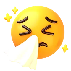 PNG素材：打喷嚏的脸